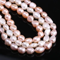 100 natural freeform freshwater cultured pearls beads diy beads for jewelry making diy strand 14 inches size 8mm 9mm
