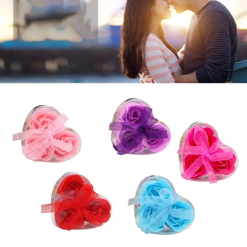 Сердце Ароматическая ванна тело лепесток романтическая роза цветок мыло