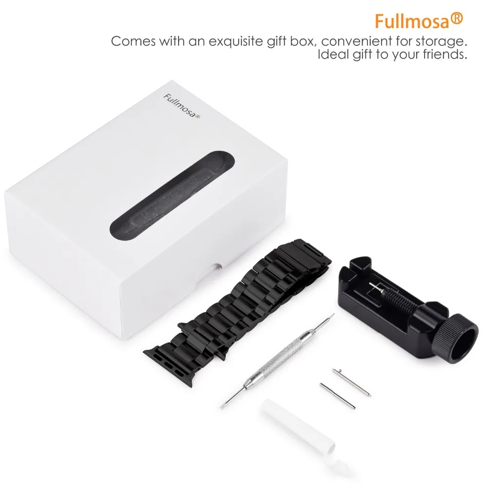 

Apple Watch Band Solid Stainless Steel Metal Replacement Strap Bracelet Wrist Bands for Apple Watch Series 3 Series 2 Series 1
