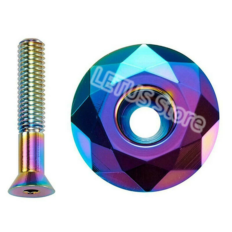 Rainbow KRSEC рулевая колонка MTB шурупы верхняя крышка из алюминиевого сплава 1-1/" Горная дорога Велосипеды чаша крышка+ винт Велоспорт Аксессуары Набор - Цвет: Rainbow