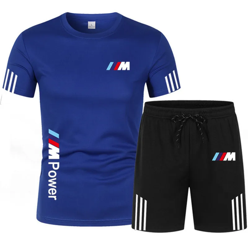 

2021 New Young Breathable Casual Suit Summer Fitness Quick Drying Climbing Sleeve Sport Set Running Spring Big Yards M-4XL