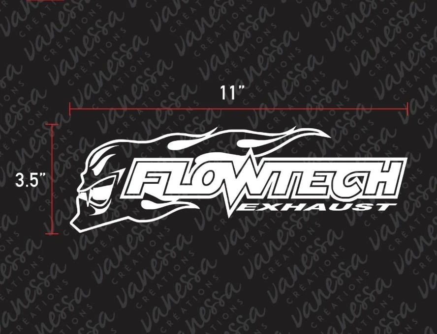 

Для (2 шт.) FLOWTECH выхлопная Наклейка Виниловая наклейка