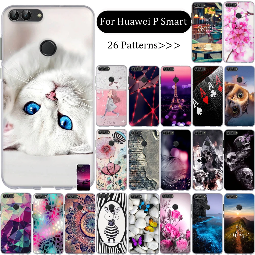 Задняя крышка для Huawei P Smart 2018 силиконовый 3D чехол из мягкого ТПУ милый телефона