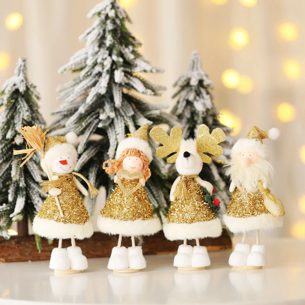

Милые рождественские куклы, подарки, Санта-Клаус, олень, снеговик, ангел, кукла, рождественские подарки, подарки для детей, подарок, Рождественский Декор, украшение для дома, подвеска