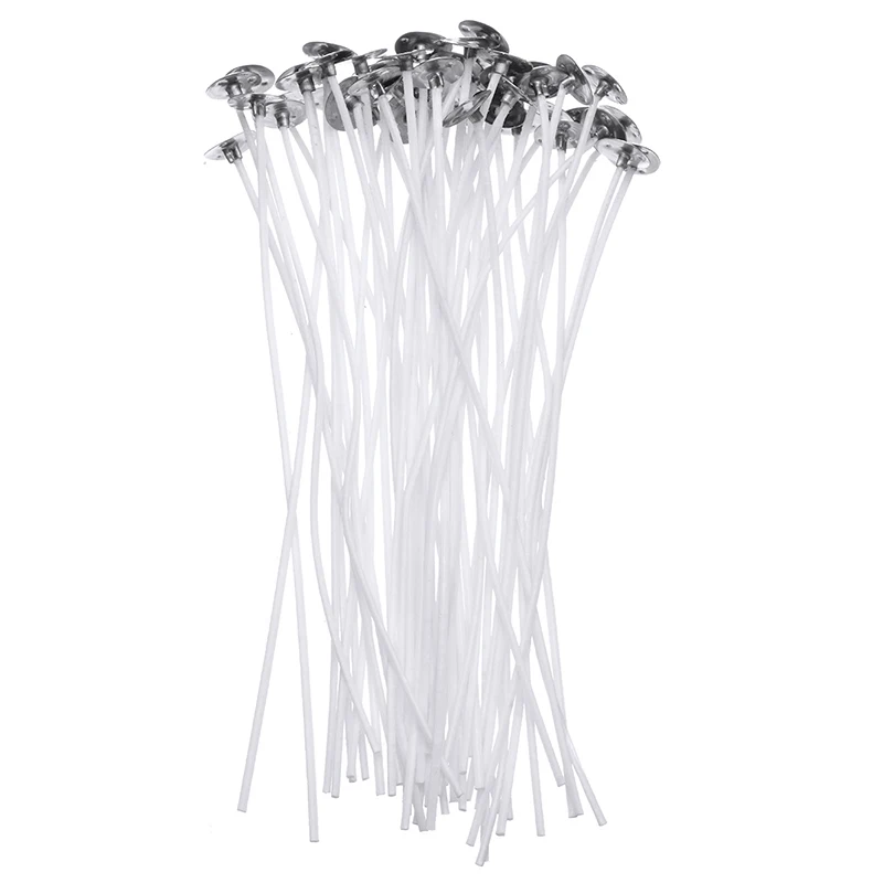 

Свечи из белого вощеного хлопка, 50 шт., 15 см