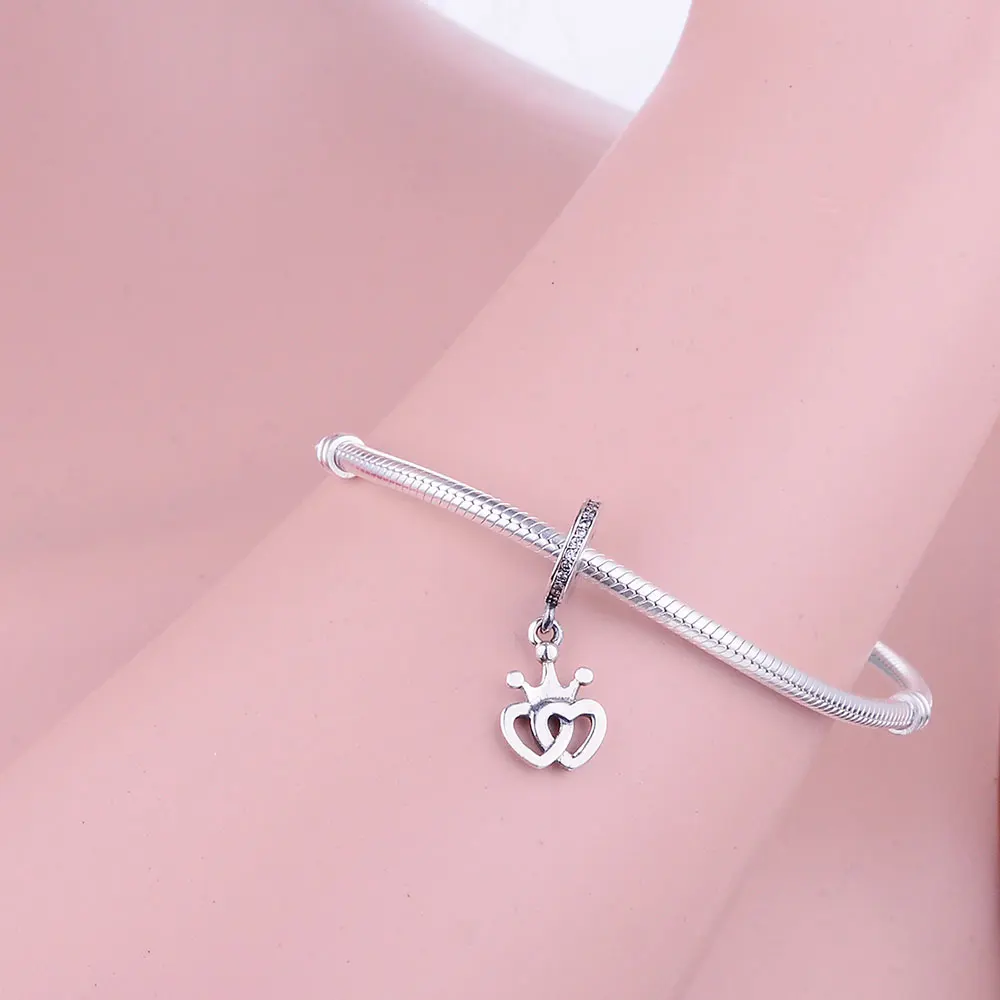 Оптовая цена 2020 осенний стиль подвеска в виде короны сердца из стерлингового