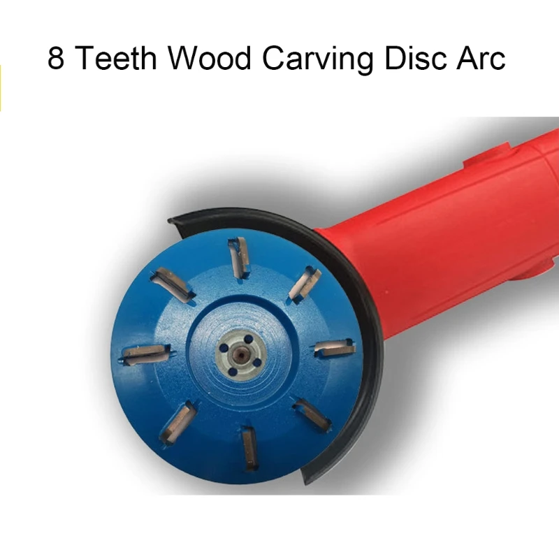 

90mm Diameter 22mm Bore Rotary Planer Curved Blade Power Wood Carving Disc Arc Milling Mill Carpentry Flat Turbo Disc