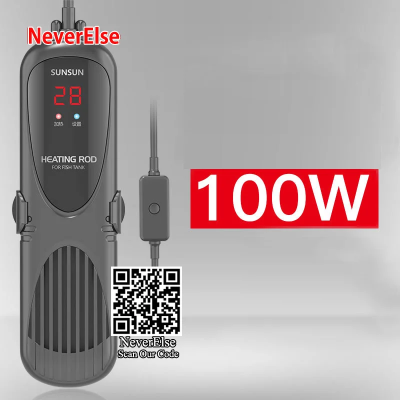 Oval 100W 22cm Цифровой водонагреватель для аквариума, регулятор температуры воды, погружной 50~ 1000 Вт, регулировка 20-34 градусов Цельсия, автоподогрев аквариума - Цвет: Oval 100W 22cm