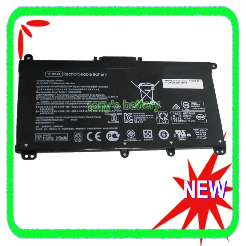 Новая батарея TF03XL для HP Pavilion 14 bf033TX bf108TX bf008TU 17 AR050wm AR007CA 15 CD TPN Q188 Q189 Q191|Аккумуляторы