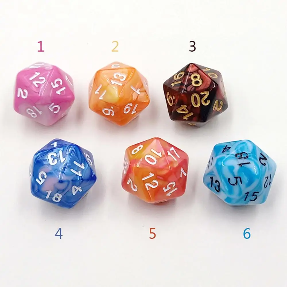 Роллоу игральные кости D20 двухцветные ролевые богатые цвета для ролевых игр