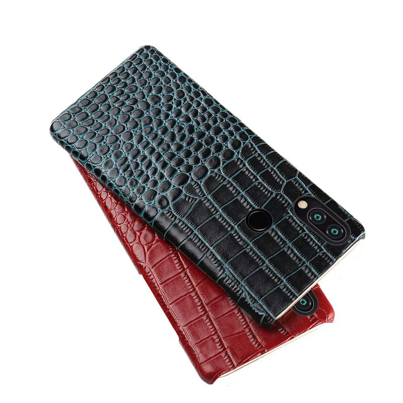 

Genuine Leather case for Xiaomi Redmi Note 5 Note 6 pro 7a Crocodile Grain back cover For xiaomi mi 9T PRO 9 SE 8 lite A3 coque