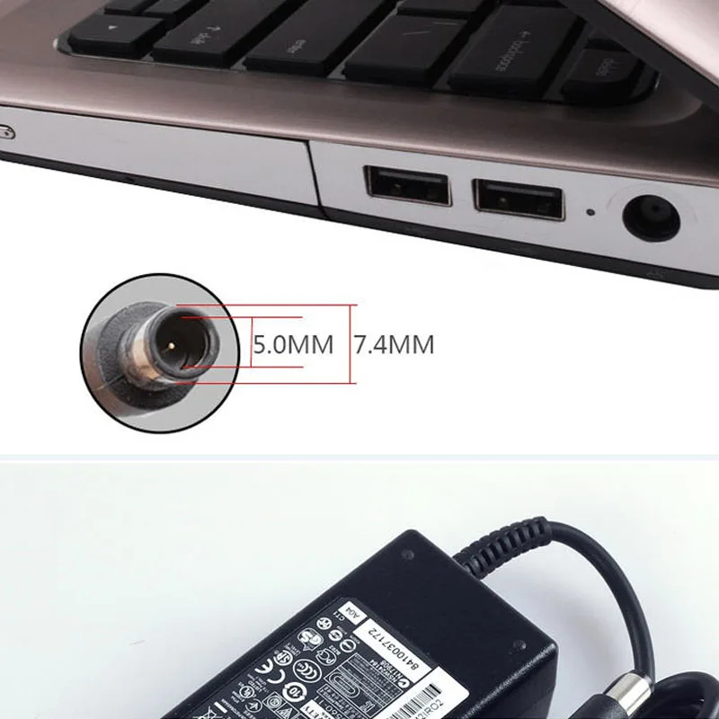 19 в 4.74A зарядное устройство для ноутбука hp CQ32 42 Probook 4440s 4540S Pavilion dv6 Compaq 6510b Elitebook 6930 Evny NX6330 X16 7,4*5,0 мм