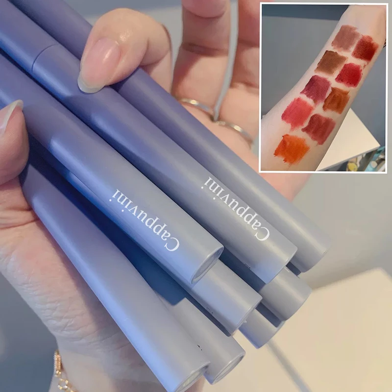 

Cappuvini Mist Feeling Soft Matte Lip Gloss Glaze Velvet Mousse Matte Lip Glaze White Lipstick Female