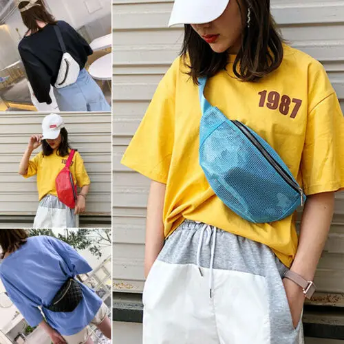 Женская поясная сумка для путешествий кошелек на пояс денег Блестящий