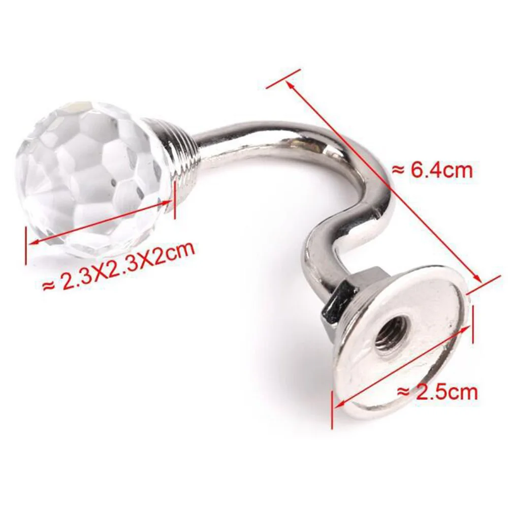 2 шт./компл. большой металлический хрустальный шар крючки для штор Holdback кисточка