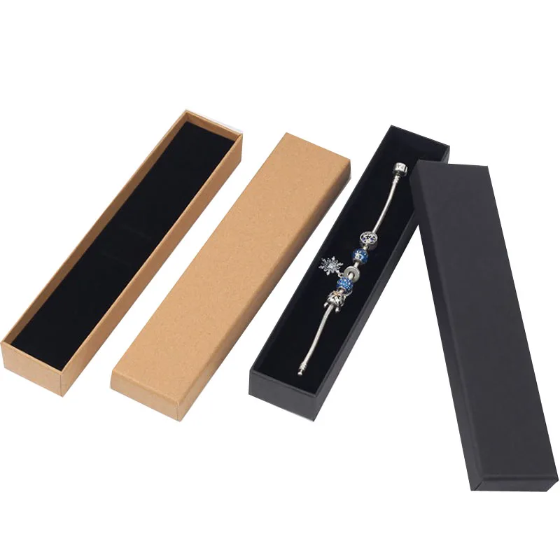 Коробка для ювелирных украшений из крафт-бумаги коробка упаковки колец сережек