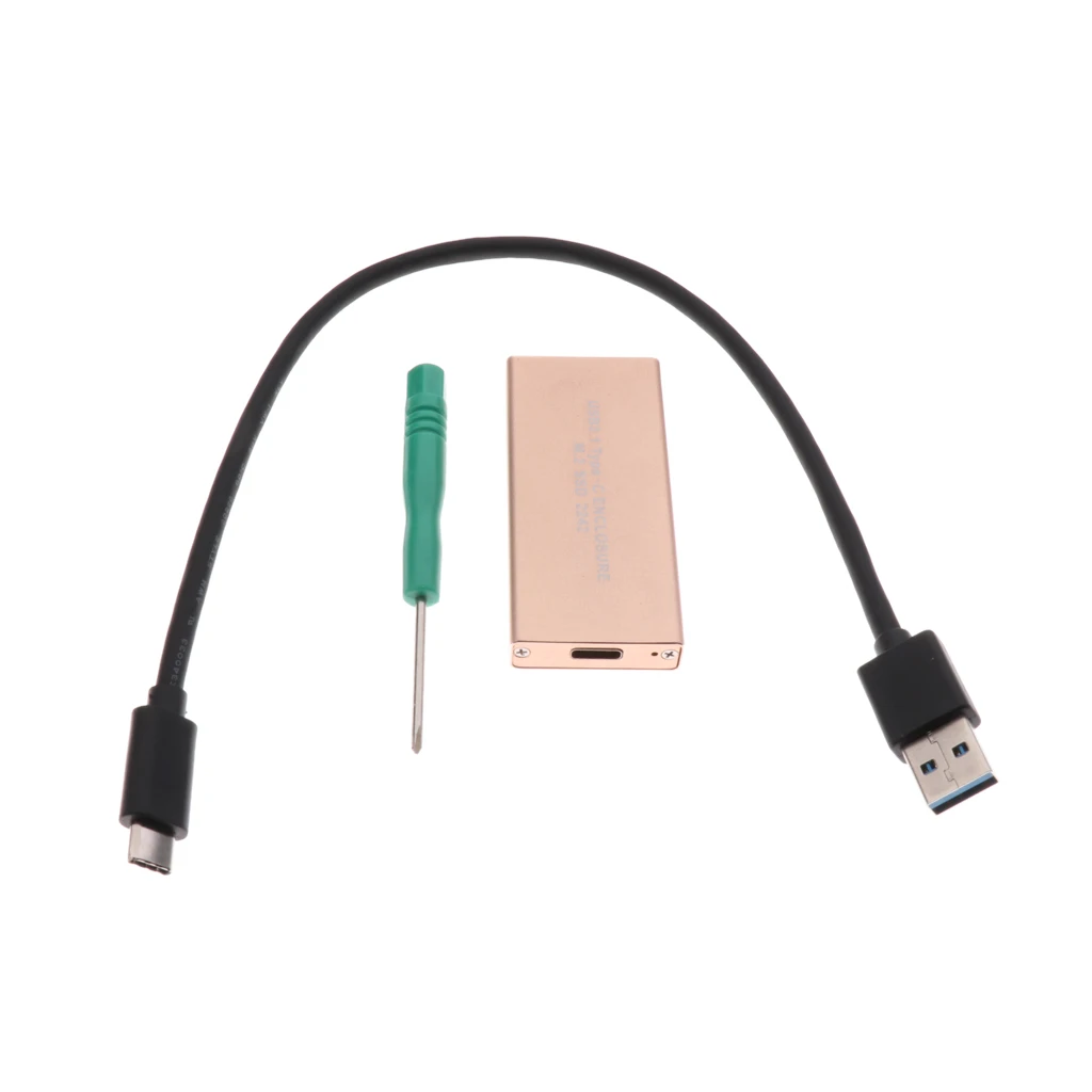 

USB 3.1 to NGFF M.2 SSD External Converter Adapter Enclosure Case 6GB/S 2242