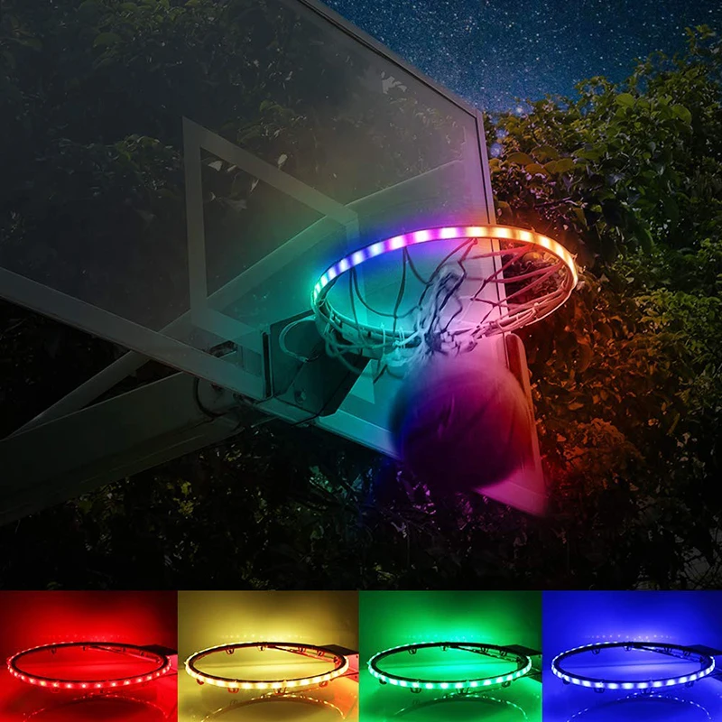 LED панье баскетбольный обруч Солнечная световая Полоса корзина ободок для игры в