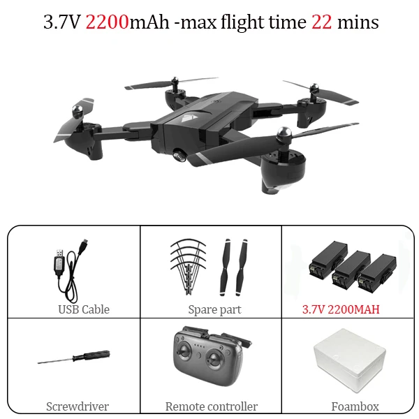 2200mah 3B foam box SG900 X192 gps Квадрокоптер с 720 P/4 K HD камерой Rc вертолет gps фиксированная точка wifi FPV дроны следуем за мной режим vs Hubsan H501s - Цвет: 2200mah 3B foam box