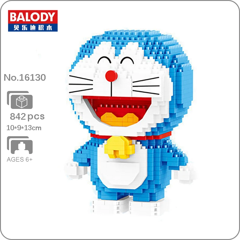 Balody 16130 аниме Дораэмон Кот робот стоячие животные 3D модель DIY Мини Алмазные блоки