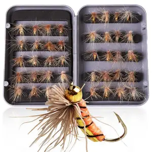 Рыболовная приманка Sougayilang, 40 шт.лот, для ловли форели, нахлыстом, 3 цвета, искусственная рыболовная приманка для ловли карпа в коробке