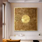 Картины с золотыми рыбками в скандинавском стиле, художественные текстурные плакаты и принты, современные настенные картины для гостиной, минималистский домашний декор