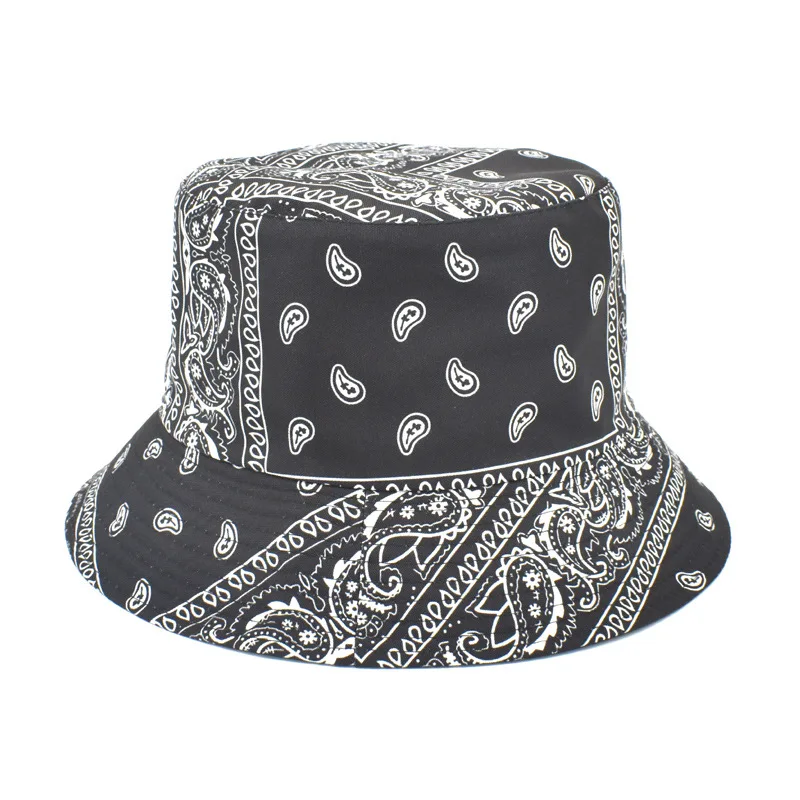 

2021 New Cross-border Hot Fisherman Hat Female European and American Fashion Printing Basin Hat Fashion Double-sided Visor Male