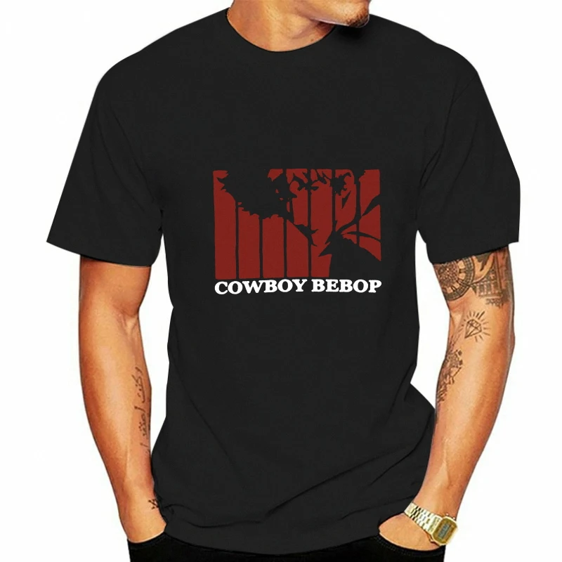 

Мужская черная футболка с рисунком в стиле аниме COWBOY BEBOP KANJI
