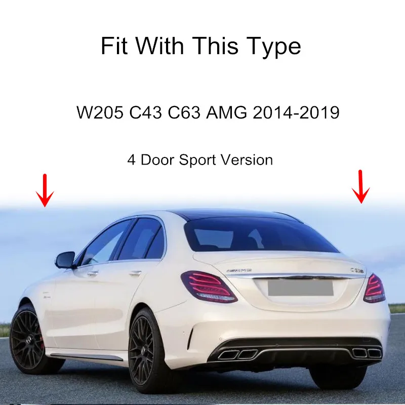 Для Mercedes Benz C Class W205 C43 C63 AMG задний бампер спойлер накладка на вентиляционное