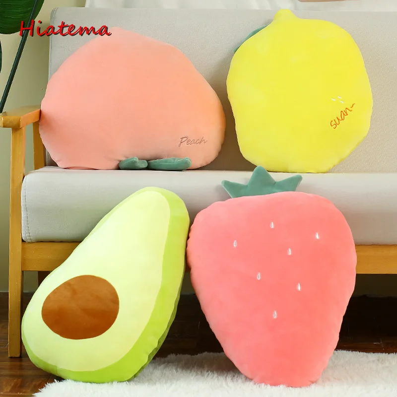 Креативная плюшевая подушка с фруктами авокадо растениями мягкая для дивана