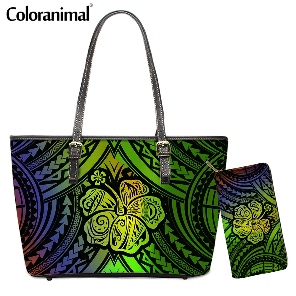 Coloranimal полинезийская Гибискус печатная Сумка тоут сумка через плечо из