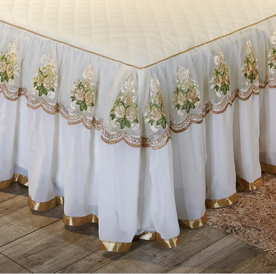 Роскошное серое плотное кружевное постельное белье с цветочной вышивкой