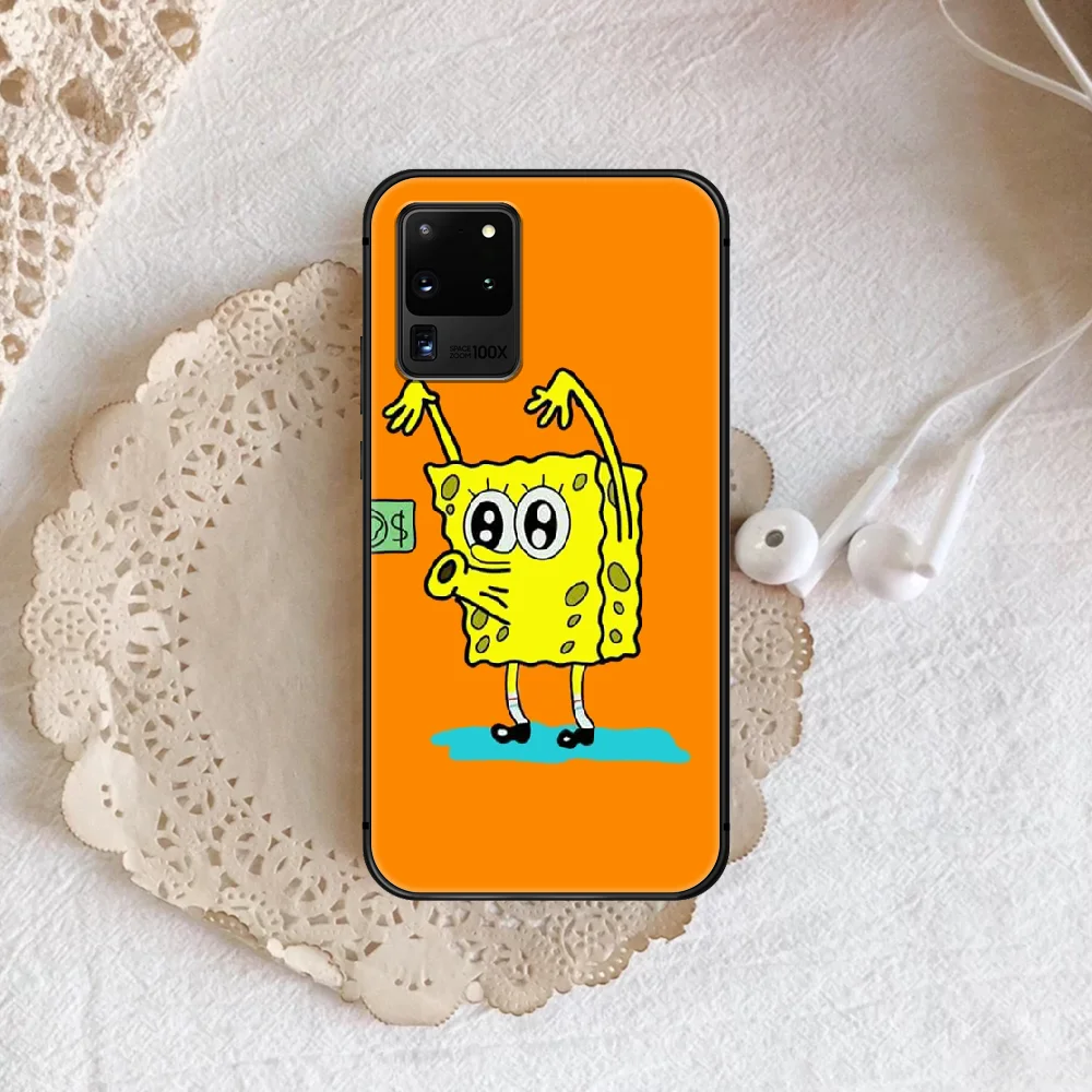 

SpongeBobs Couples Phone Case Cover Hull For Samsung Galaxy S 7 8 9 10 e 20 FE edge uitra plus Note 9 10 20 black Etui Luxury