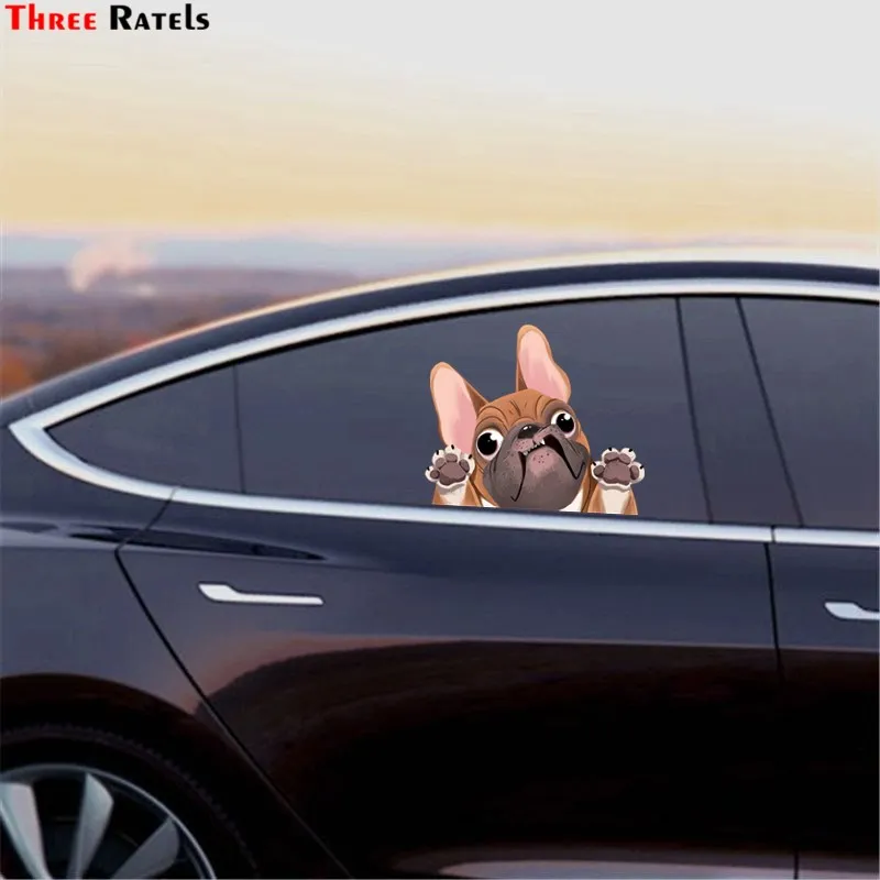 Three Ratels FC655 олень Французский бульдог Мультяшные Животные наклейки для