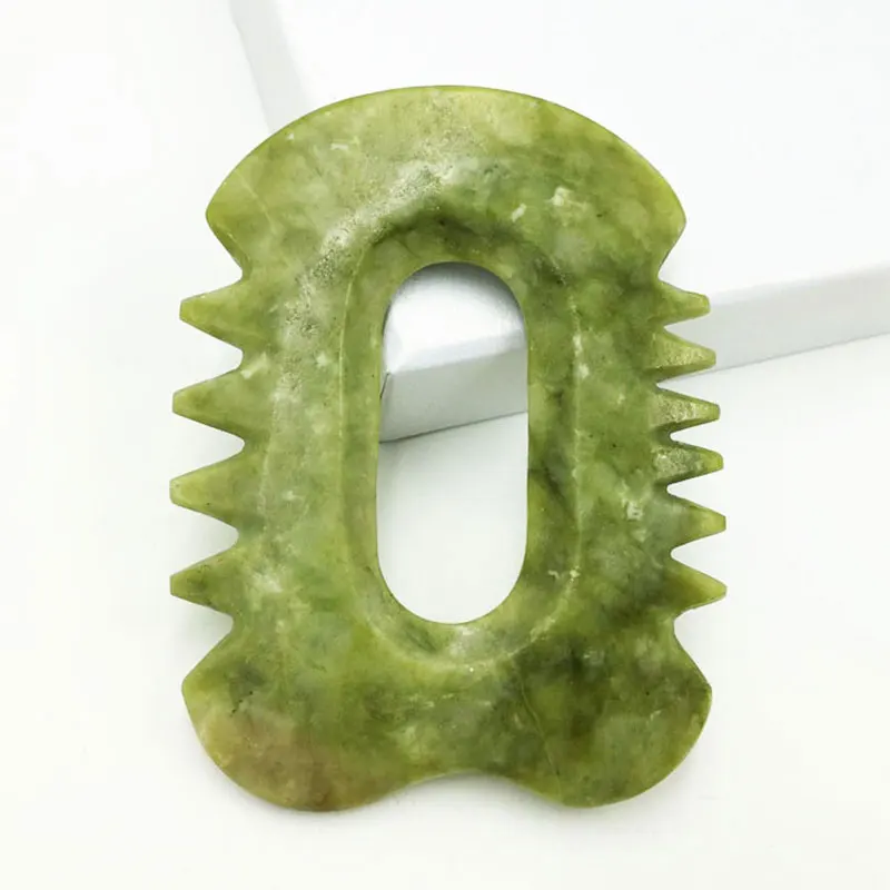 Натуральный Нефритовый камень для гуаши скребок гуаша лица шеи подтяжки спины