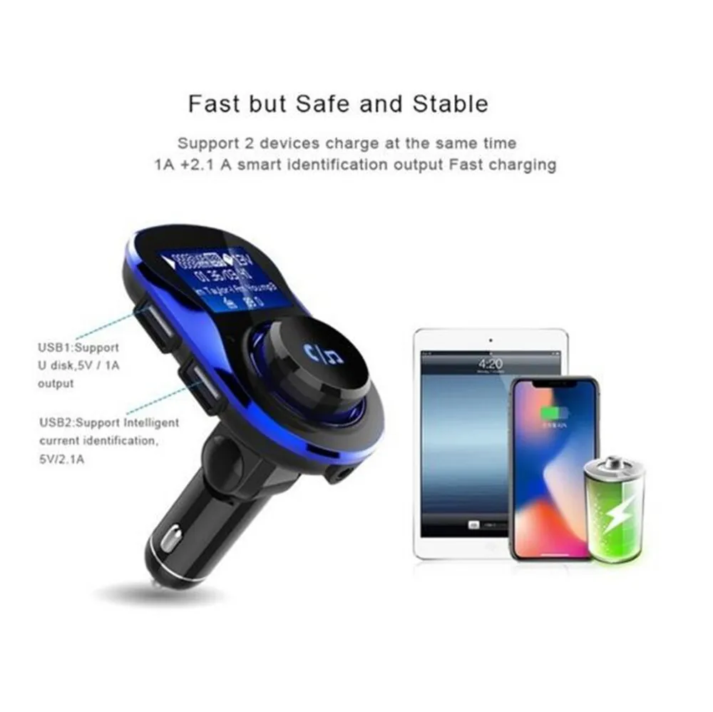 XIAOMI FM передатчик плеер аудио MP3 музыка Bluetooth приемник автомобильный комплект Беспроводной Громкая Связь Динамик Наушники Адаптер