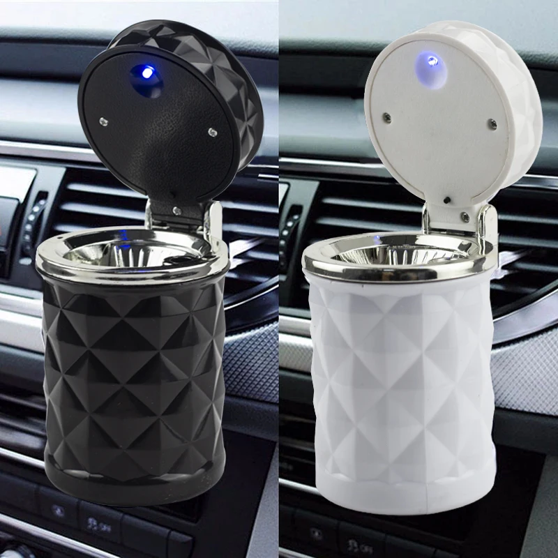 

Car Accessories Portable LED Light Car Ashtray Universal Cigarette Cylinder Holder Car Styling