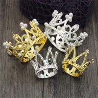 vintage baroque little crown for kids prom cake birthday small diadem children headdress hair jewelry party ornaments