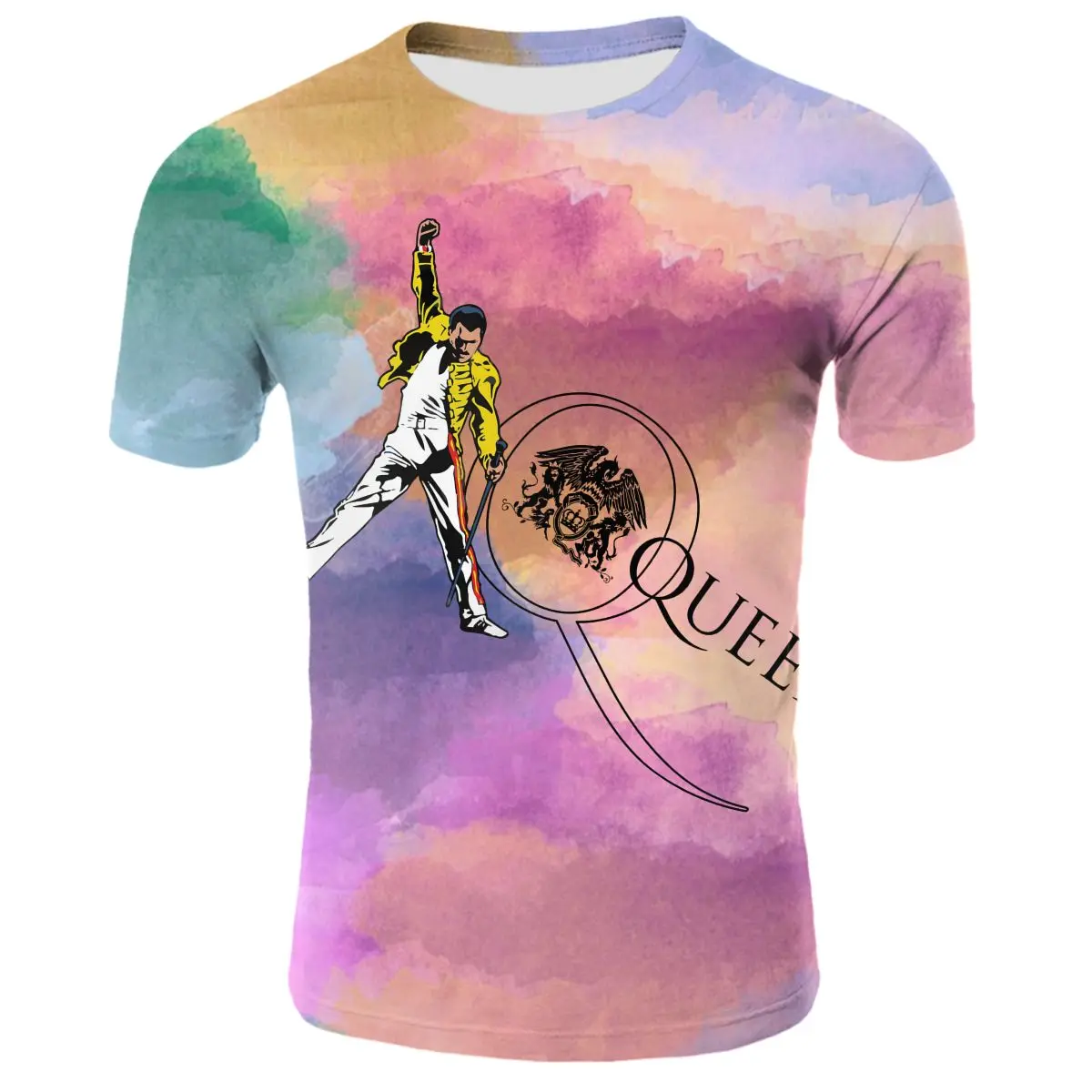 

Freddie Mercury Queen Rock Band Men's Basic Short Sleeve T-Shirt