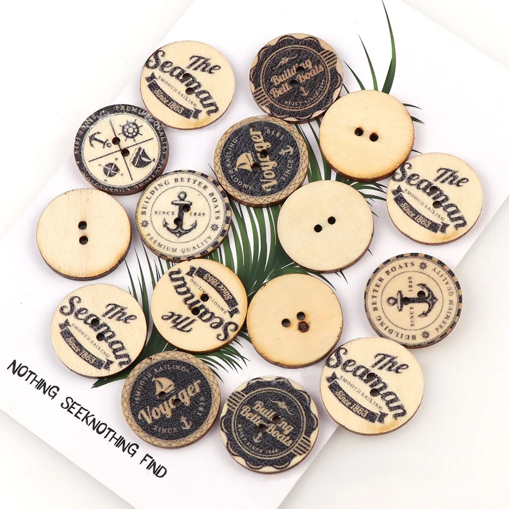 10 шт. деревянные пуговицы с двумя отверстиями для рукоделия | Дом и сад