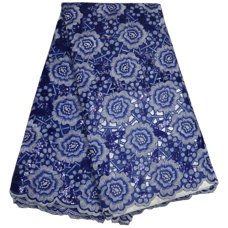 Бесплатная доставка (5 ярдов/шт) Высококачественная африканская кружевная ткань