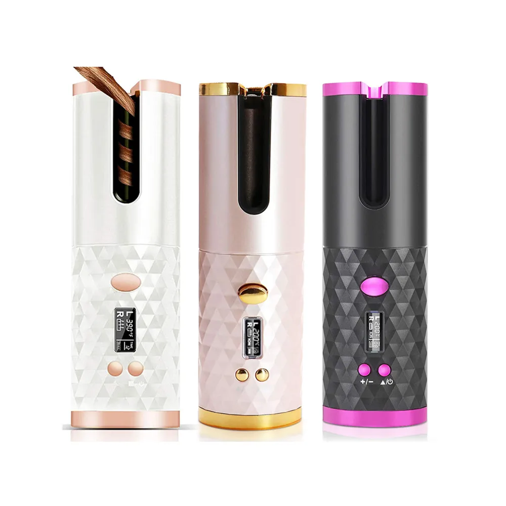 

Portable Automatic Curling Iron Hair Curler Corrugation for Hair USB Rechargeable for LCD Display Hair Styler Hair Waver Styling