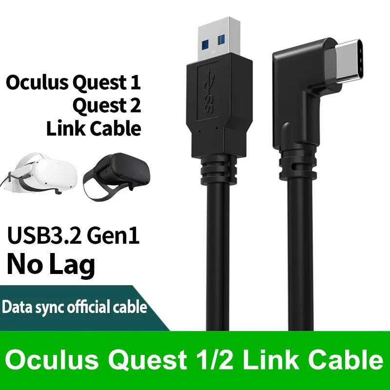 Кабель для передачи данных с разъемом USB Type C 3 1 Для Oculus Link Steam VR Quest/ 2 3.0 5 Гбит/с м