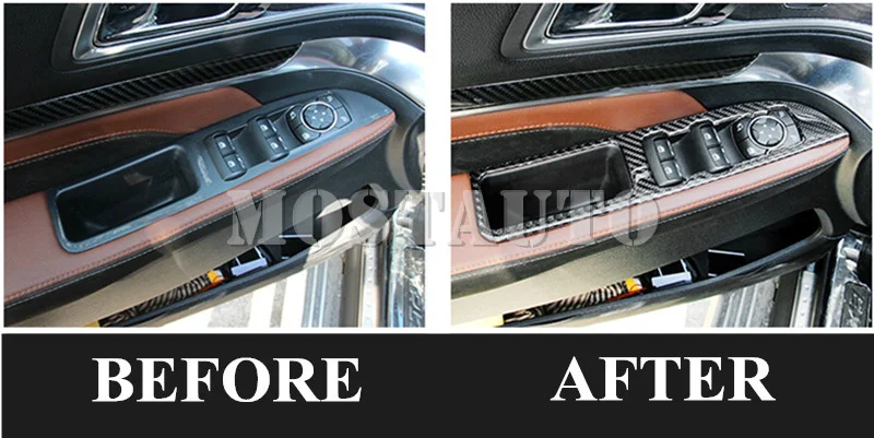 Для Ford Explorer углеродного волокна двери автомобиля подлокотник переключатель окна