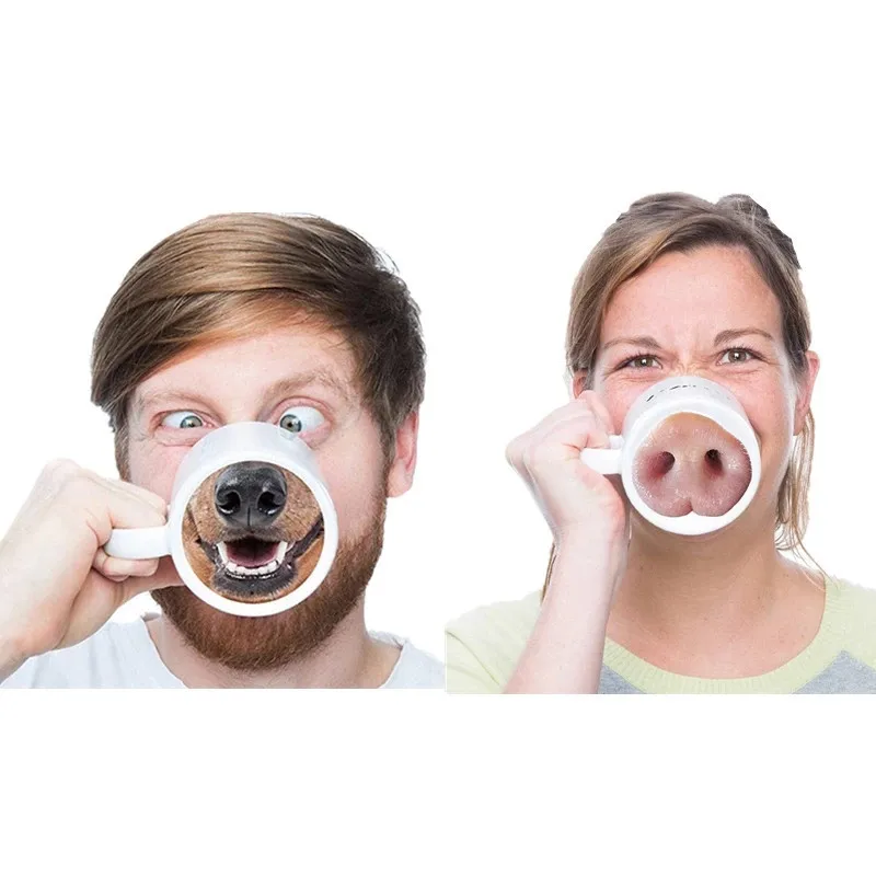 Творческий Керамика я собака Pig Nose кружка забавные кофейная с изображениями