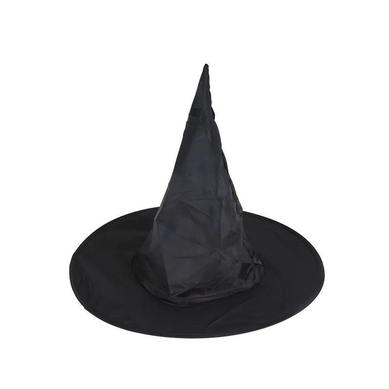 

hot sale Halloween Adult Womens Black Witch Hat For Halloween Fancy Dress Party Costume Accessory Fashion Peaked Cap