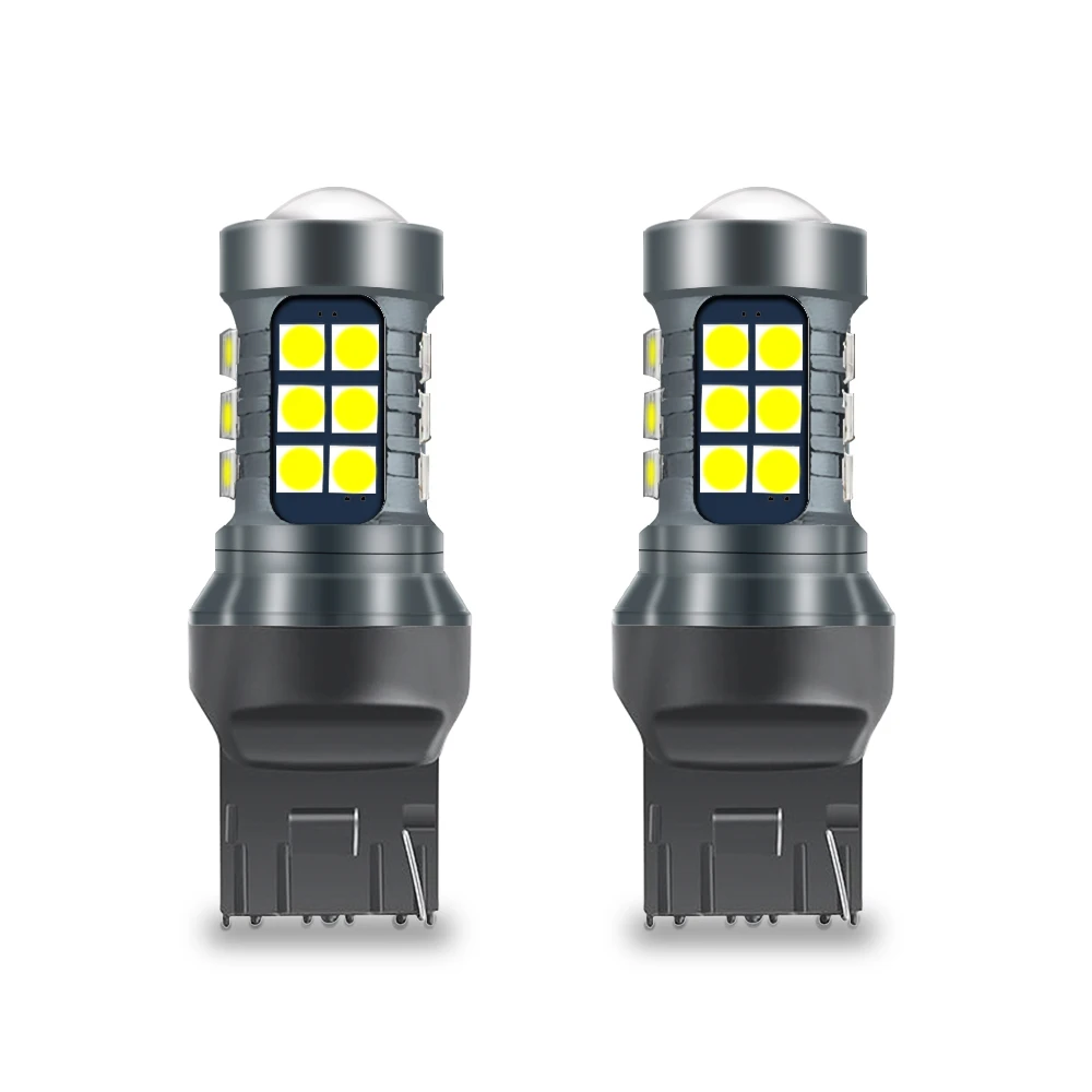 2 шт. светодиодный автомобильный светильник T20 W21W WY21W P21W BA15S BAY15D T15 W16W Canbus 3030 фонарь