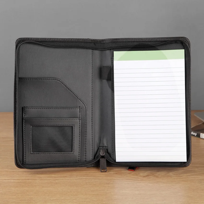 Новый дизайн бизнес А5 документ на молнии сумка файл папка padfolio менеджера папки с