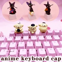 diy custom key cap personalized keycaps cat pink light transparent cute cherry cross axis mechanical keyboard anime esc keycap