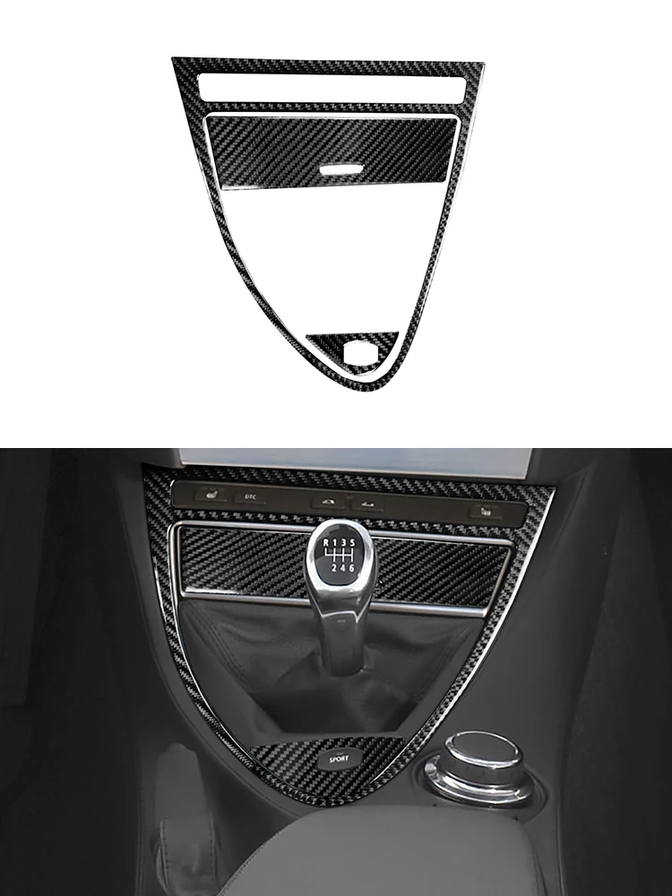 

3pcs (Left drive) manual gear set Car Accessories Interior Carbon Fiber Stickers Decorative For BMW 6 series E63 E64 2004-2010